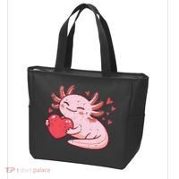 Valentines Day Axolotl Heart Cute  Tote Bag thumb 3