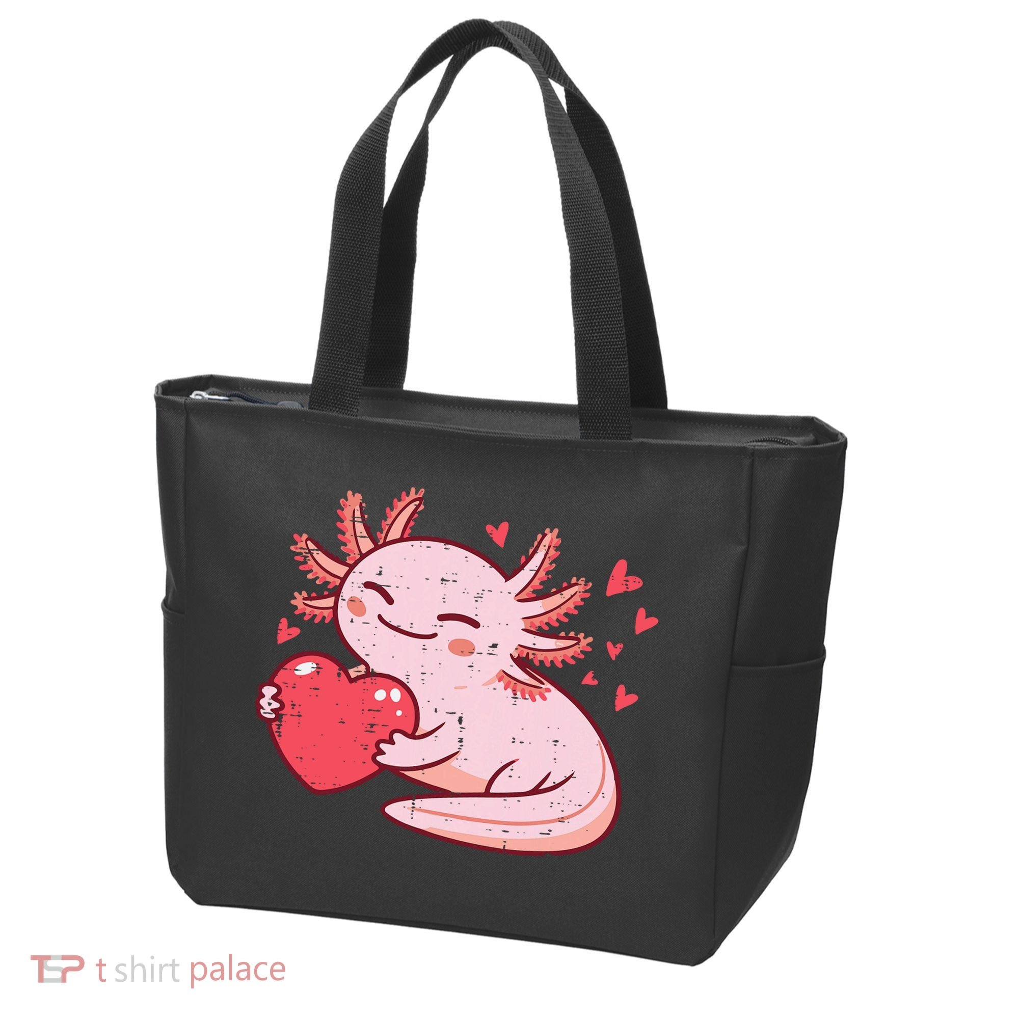 Valentines Day Axolotl Heart Cute  Tote Bag