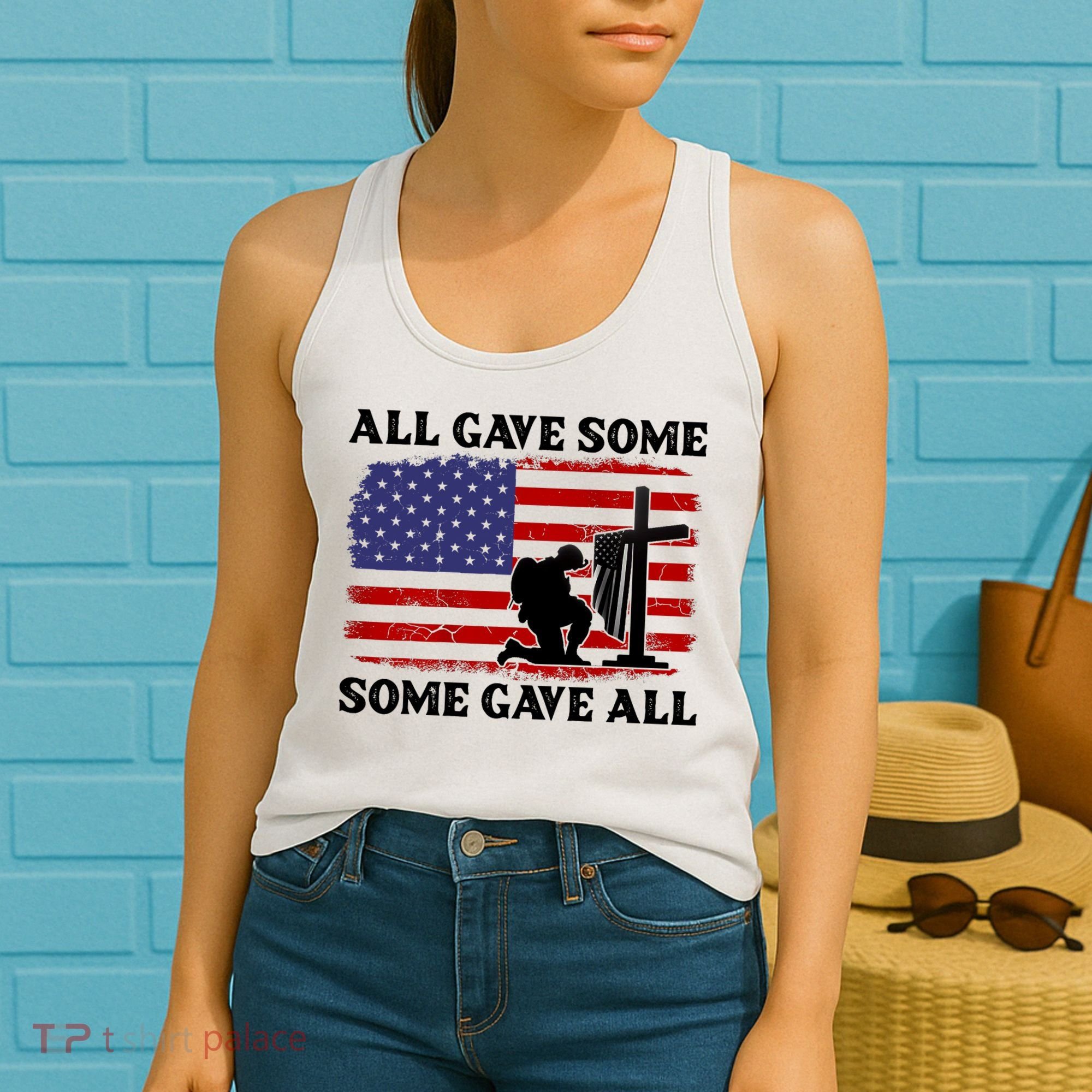 Veterans Day All Gave Some Some Gave All Memorial Day Women's Tank Top