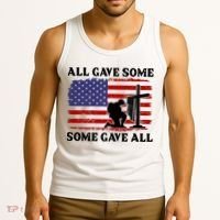 Veterans Day All Gave Some Some Gave All Memorial Day Tank Top thumb 3