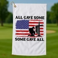 Veterans Day All Gave Some Some Gave All Memorial Day Golf Towel thumb 1