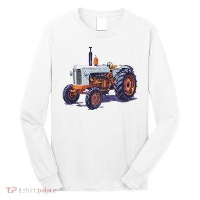 Vintage David Brown Utility Tractor 995 Farming Long Sleeve Shirt