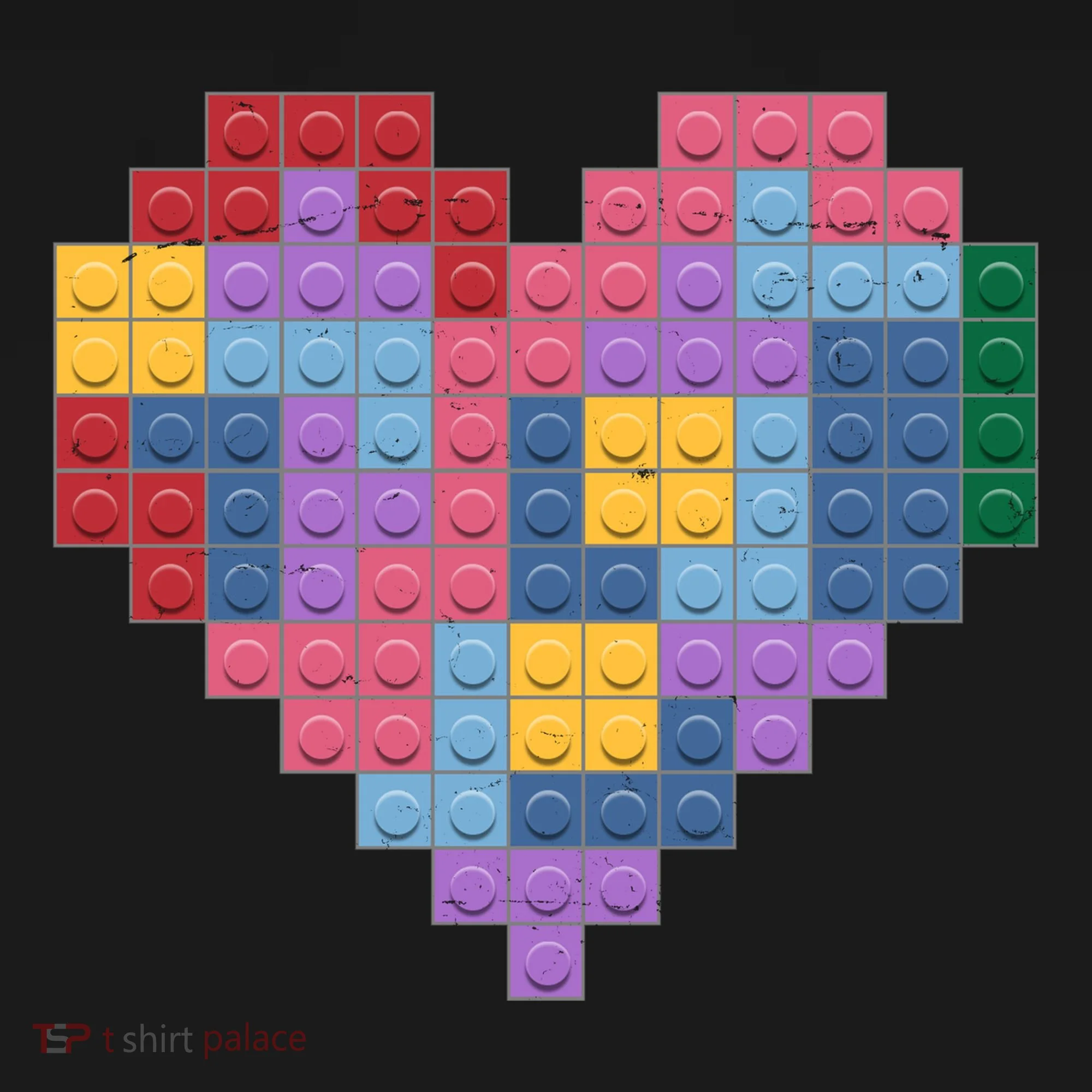 Valentines Day Blocks Pixelated Heart Bricks Sweatshirt