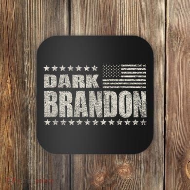 Vintage Dark Brandon Funny Biden Coaster