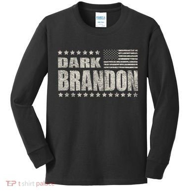 Vintage Dark Brandon Funny Biden Kids Long Sleeve Shirt