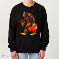 Valentines Day Bigfoot Sasquatch Lover Women's Sweatshirt thumb 0