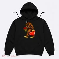 Valentines Day Bigfoot Sasquatch Lover Hoodie thumb 0