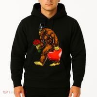 Valentines Day Bigfoot Sasquatch Lover Hoodie thumb 2