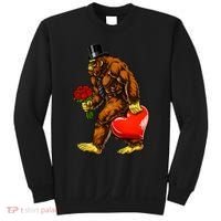 Valentines Day Bigfoot Sasquatch Lover Sweatshirt thumb 0