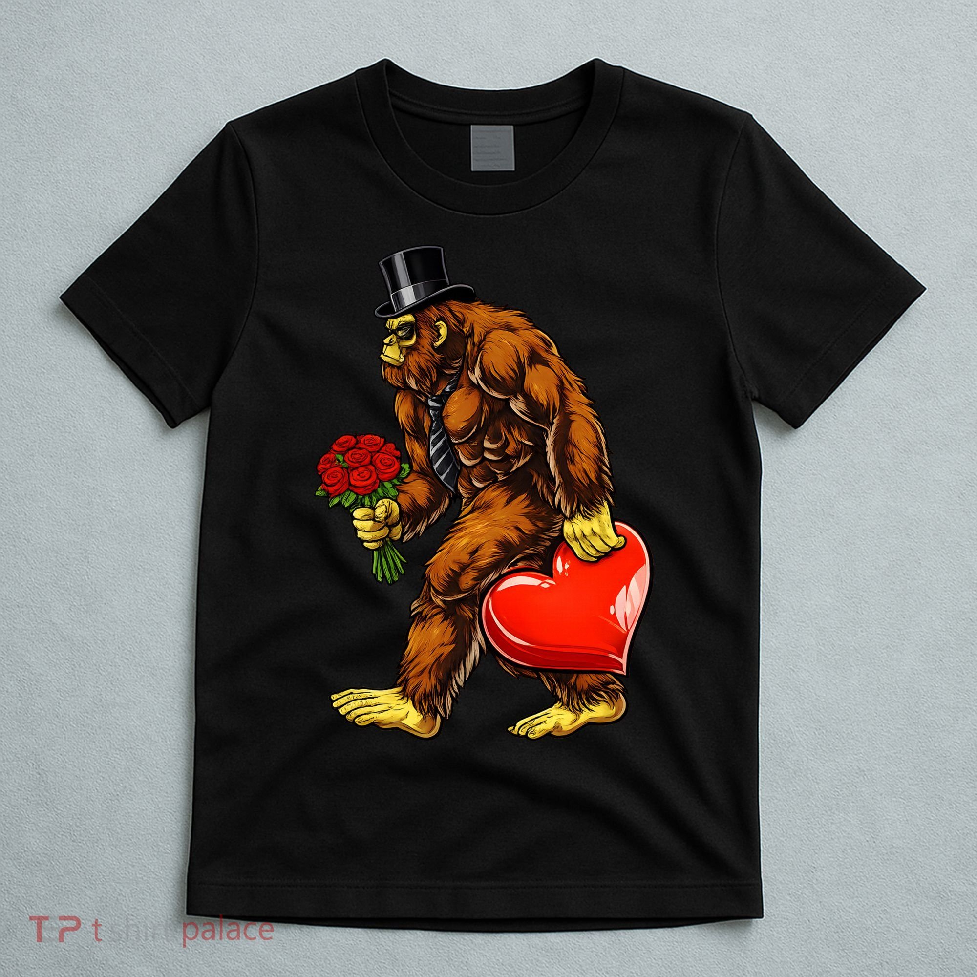Valentines Day Bigfoot Sasquatch Lover T-Shirt