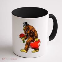 Valentines Day Bigfoot Sasquatch Lover Coffee Mug thumb 1