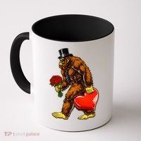 Valentines Day Bigfoot Sasquatch Lover Coffee Mug thumb 0