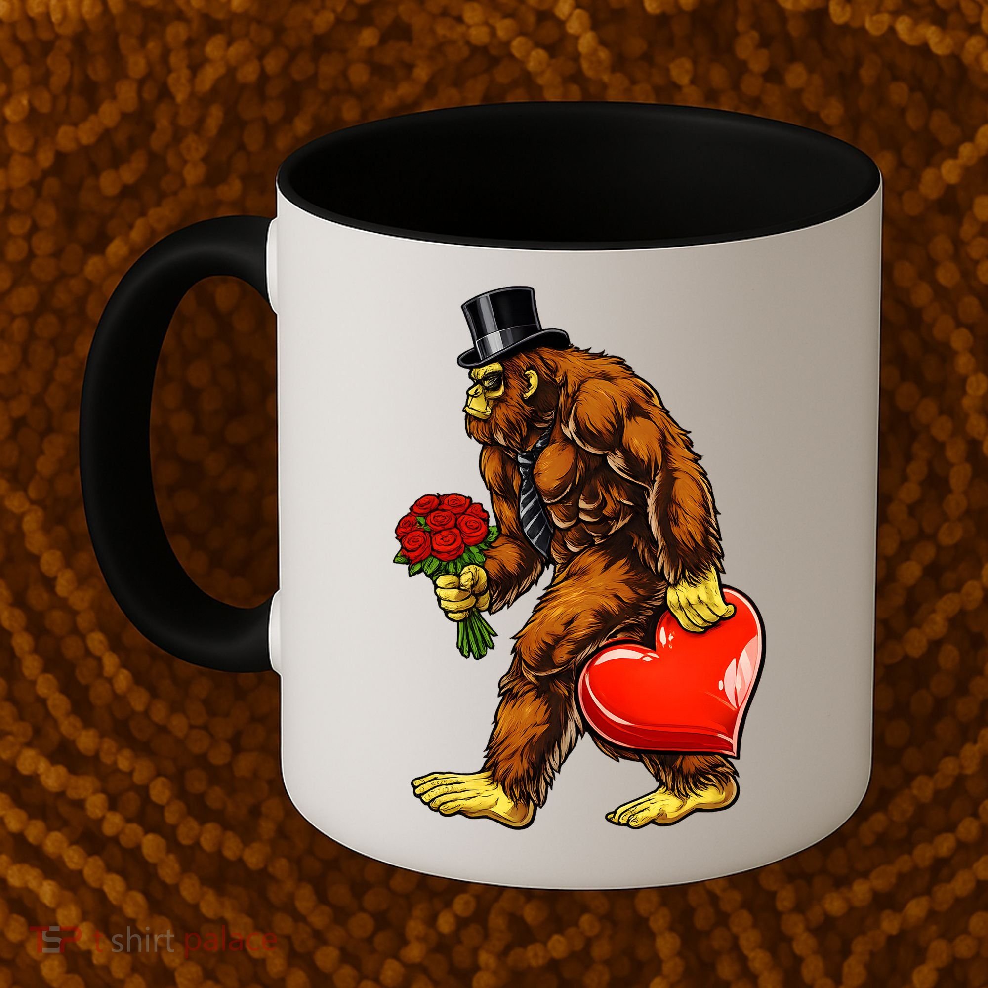 Valentines Day Bigfoot Sasquatch Lover Coffee Mug