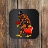 Valentines Day Bigfoot Sasquatch Lover Coaster thumb 0