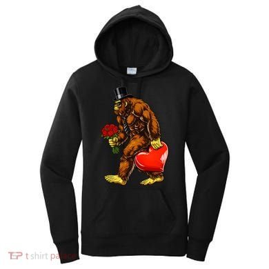 Valentines Day Bigfoot Sasquatch Lover Women's Hoodie
