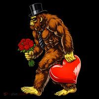 Valentines Day Bigfoot Sasquatch Lover Women's Hoodie thumb 2