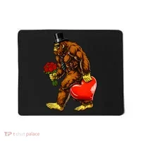 Valentines Day Bigfoot Sasquatch Lover Mousepad thumb 0