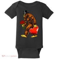 Valentines Day Bigfoot Sasquatch Lover Baby Bodysuit thumb 0