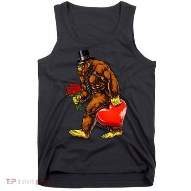 Valentines Day Bigfoot Sasquatch Lover Tank Top