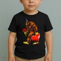 Valentines Day Bigfoot Sasquatch Lover Toddler T-Shirt thumb 2