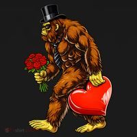 Valentines Day Bigfoot Sasquatch Lover Visor thumb 3