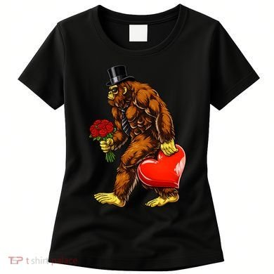 Valentines Day Bigfoot Sasquatch Lover Women's T-Shirt