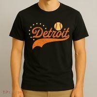 Vintage Detroit Baseball Fan T-Shirt thumb 3