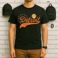 Vintage Detroit Baseball Fan T-Shirt thumb 6