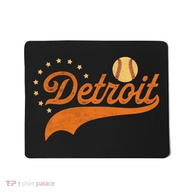 Vintage Detroit Baseball Fan Mousepad