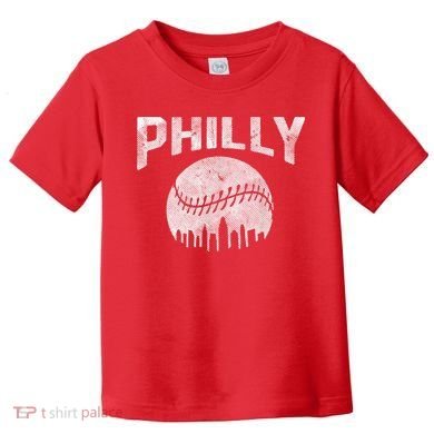 Vintage Distressed Baseball Lovers Cityscape Skyline Toddler T-Shirt