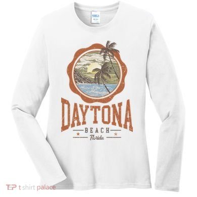 Vintage Daytona Beach Florida Women's Long Sleeve Shirt
