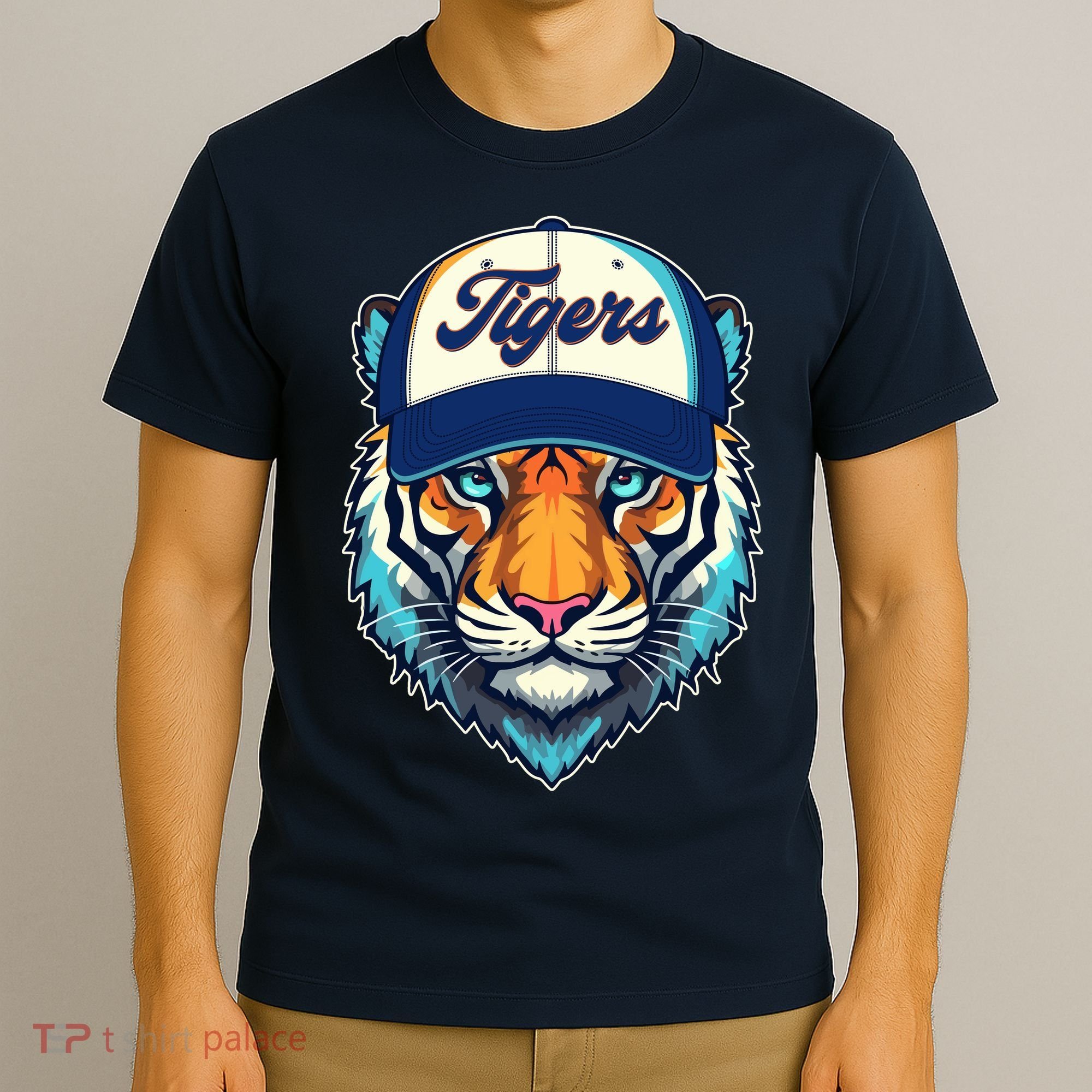 Vintage Detroit Baseball Tiger Sports Fan T-Shirt