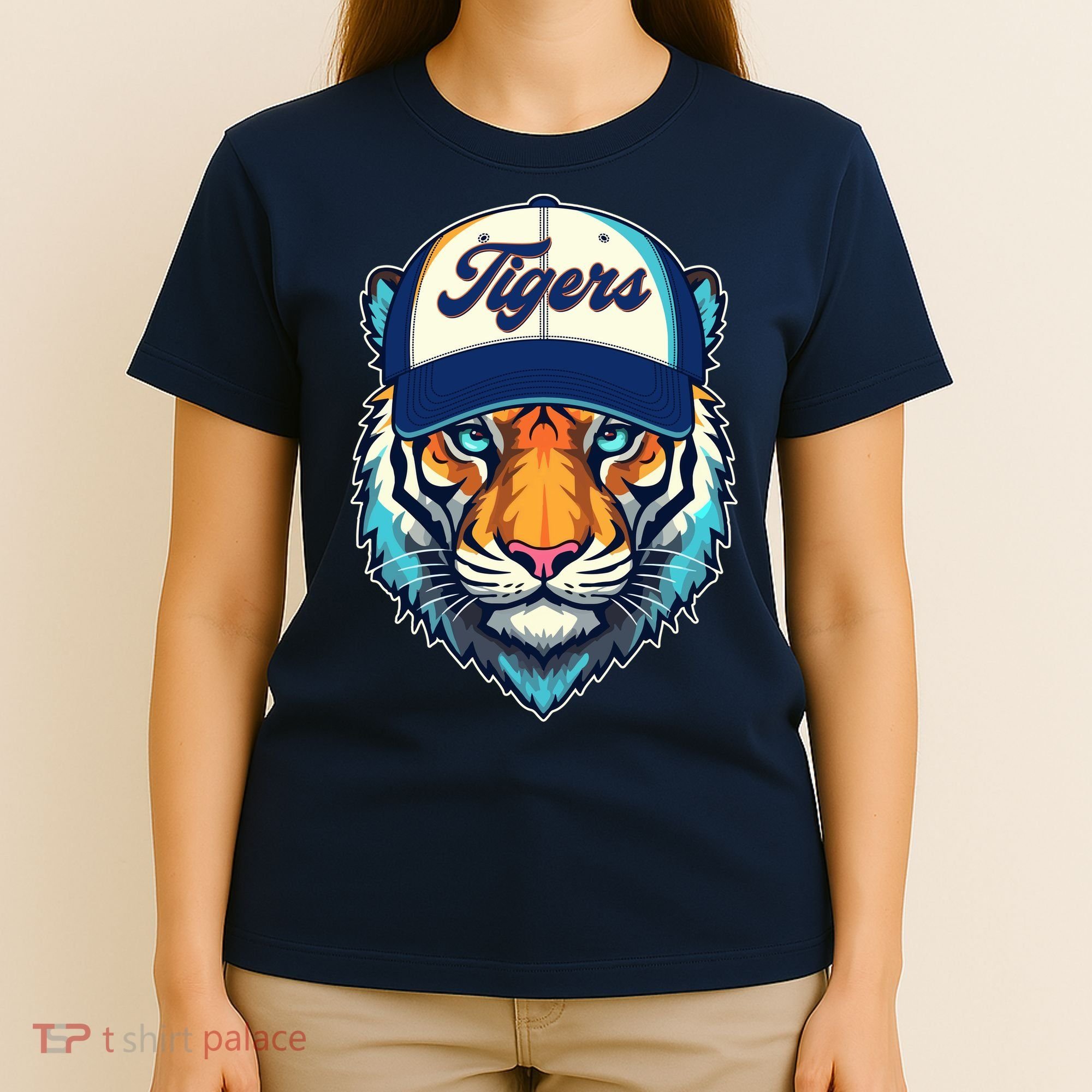 Vintage Detroit Baseball Tiger Sports Fan T-Shirt