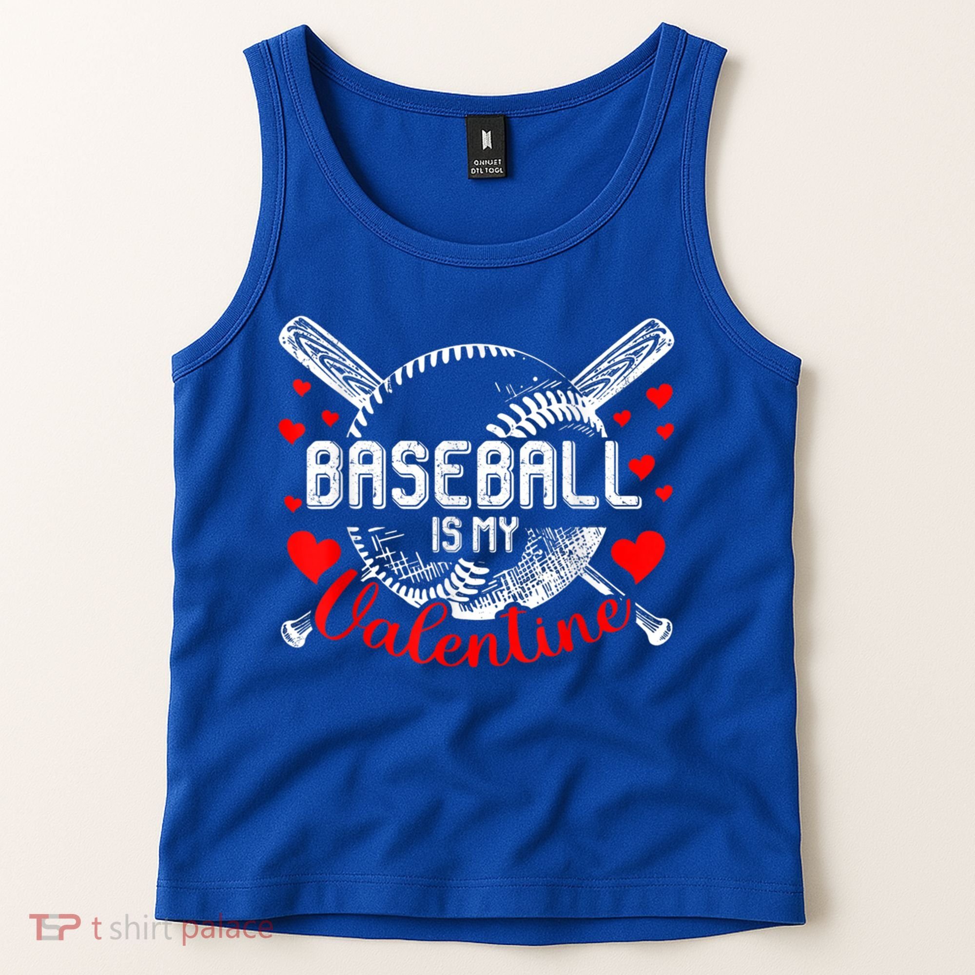Valentines Day Baseball Is My Valentine Teenager Gift Tank Top