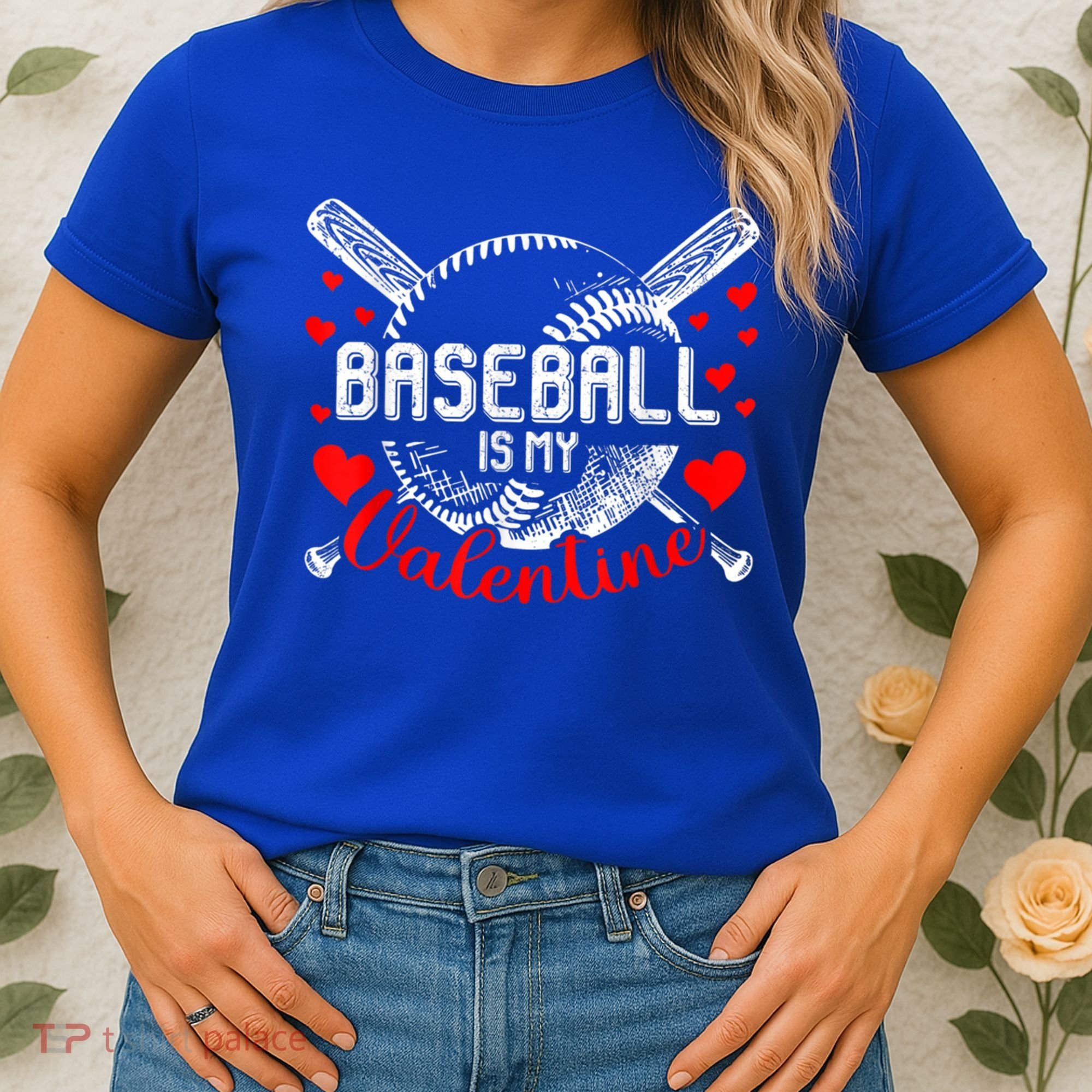 Valentines Day Baseball Is My Valentine Teenager Gift Women's T-Shirt