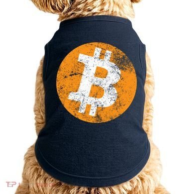 Vintage Distressed Bitcoin Logo Doggie Tank
