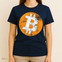 Vintage Distressed Bitcoin Logo T-Shirt thumb 4