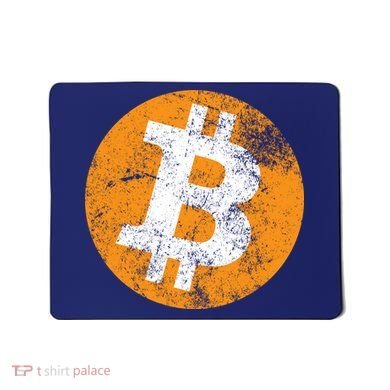 Vintage Distressed Bitcoin Logo Mousepad