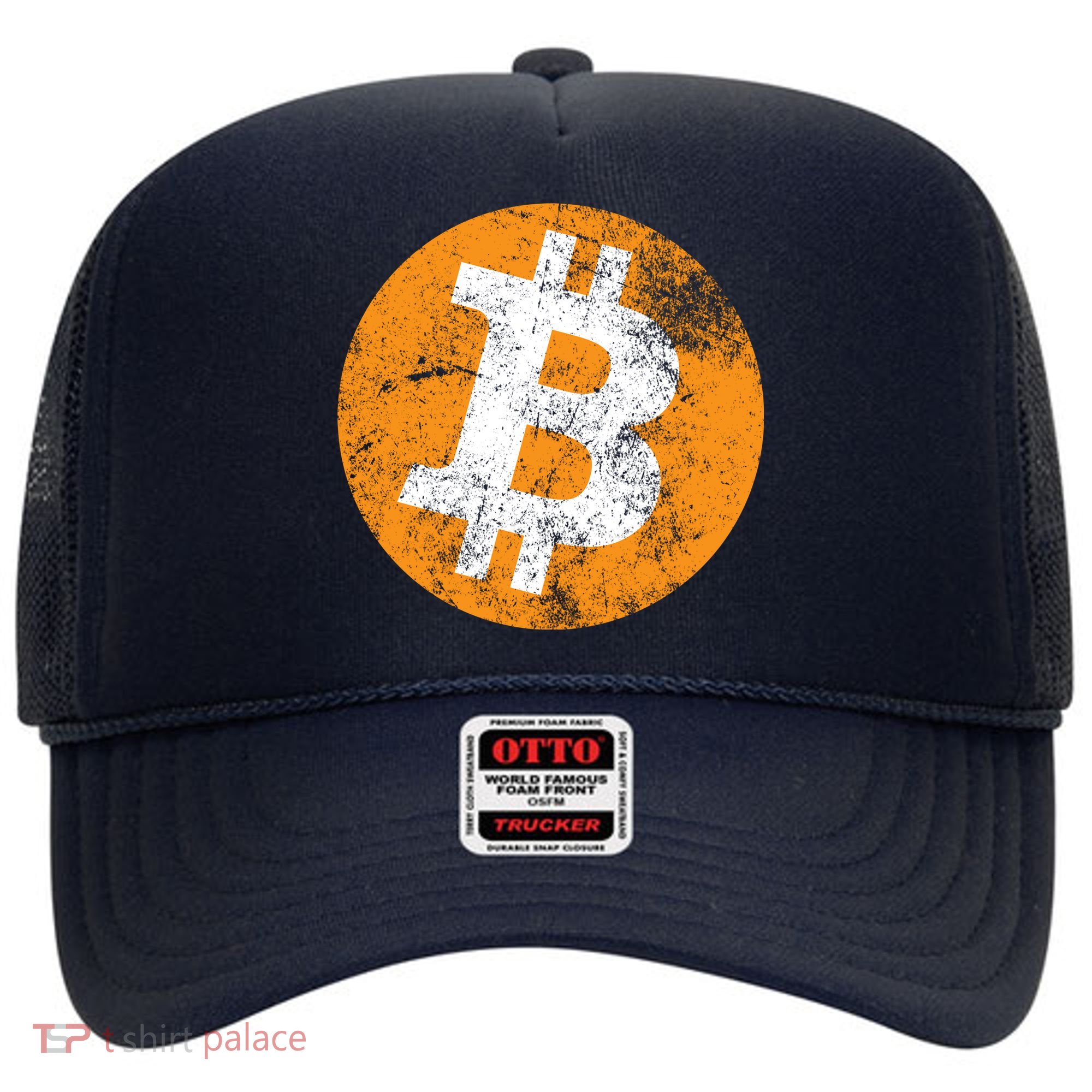 Vintage Distressed Bitcoin Logo Hat