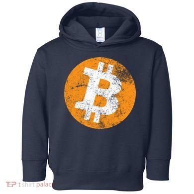 Vintage Distressed Bitcoin Logo Toddler Hoodie