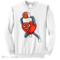 ValentineS Day Basketball Heart Basketball Valentines Sweatshirt thumb 0