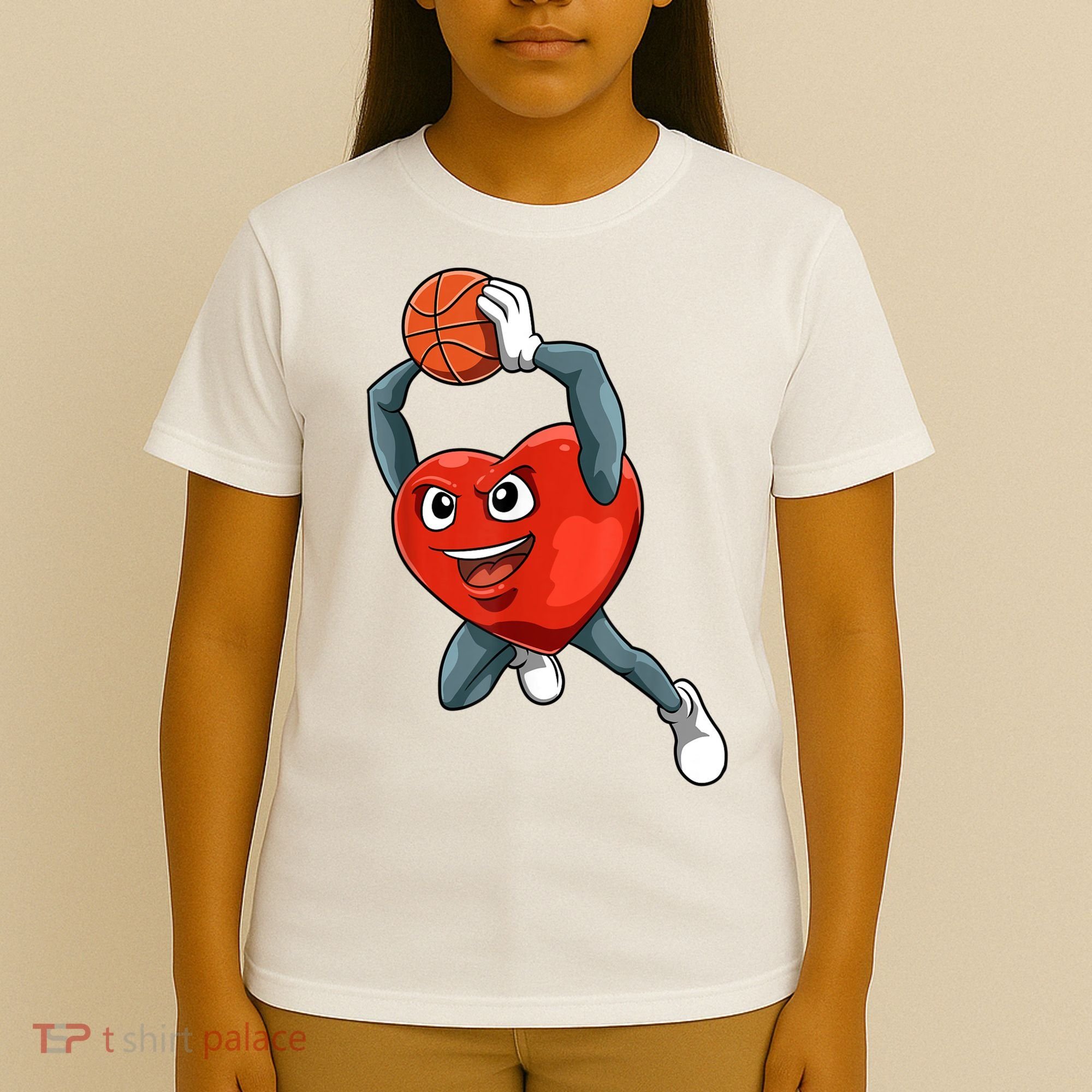 ValentineS Day Basketball Heart Basketball Valentines T-Shirt
