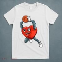 ValentineS Day Basketball Heart Basketball Valentines T-Shirt thumb 5