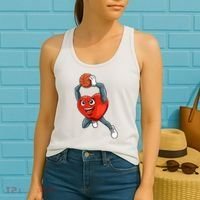 ValentineS Day Basketball Heart Basketball Valentines Women's Tank Top thumb 2