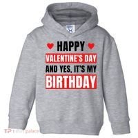 Valentine's Day Birthday Valentine Birthday Toddler Hoodie thumb 0