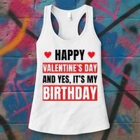 Valentine's Day Birthday Valentine Birthday Women's Tank Top thumb 3