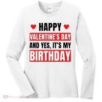 Valentine's Day Birthday Valentine Birthday Women's Long Sleeve Shirt thumb 0