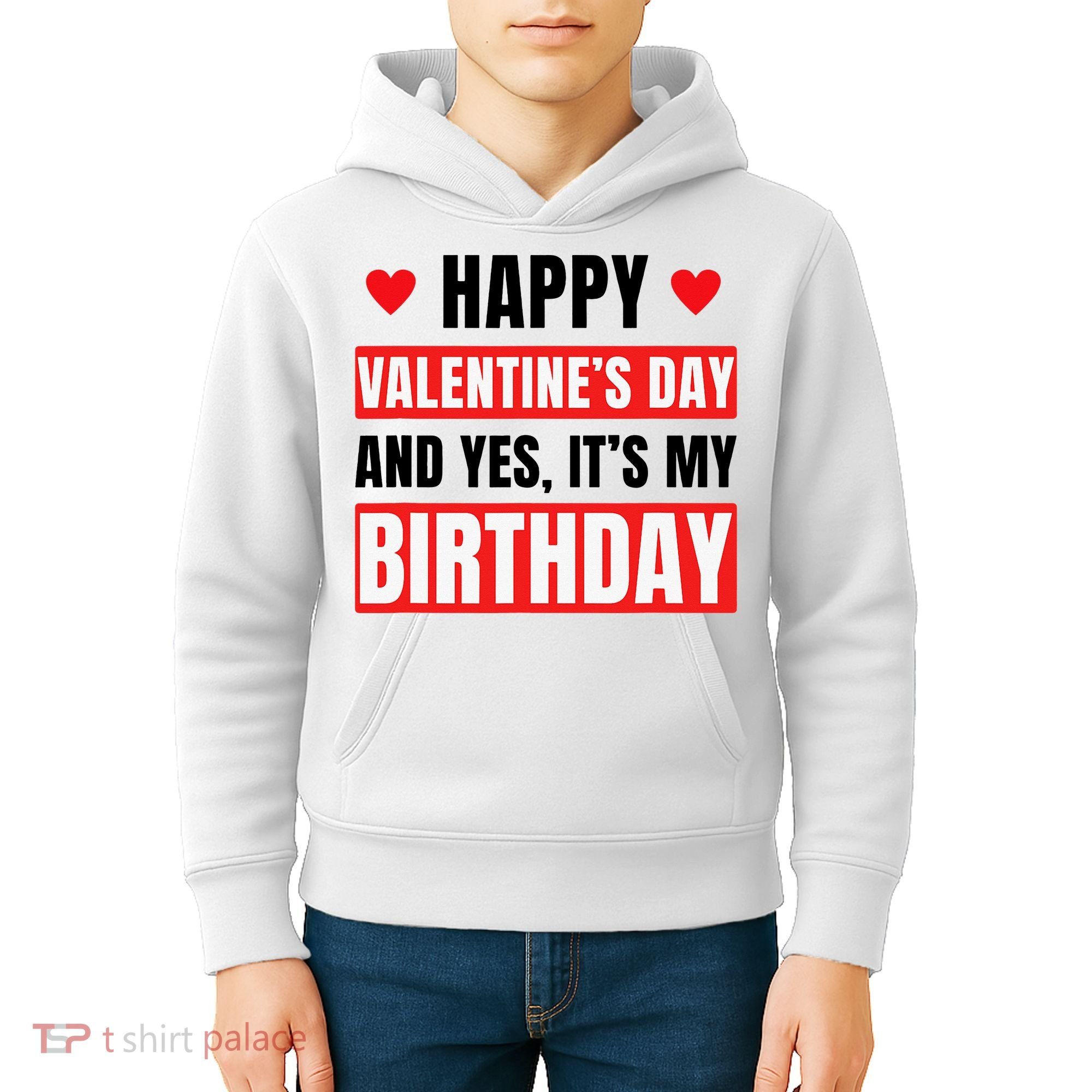 Valentine's Day Birthday Valentine Birthday Kids Hoodie