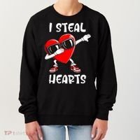 Valentines Day Cool Gift Love Dabbing Heart Great Gift Women's Sweatshirt thumb 0