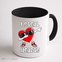 Valentines Day Cool Gift Love Dabbing Heart Great Gift Coffee Mug thumb 1